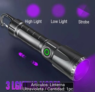 Linterna UV y Luz Morada Multifunción