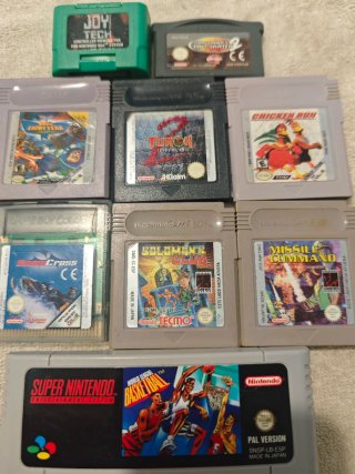 Lote de cartuchos de videojuegos vintage