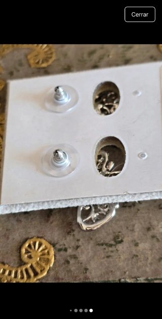 Pendientes Chartage Baño Plata Mariposa