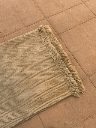 Alfombra Yute Tejido Espiga Beige/Marrón