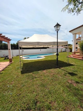Carpa blanca plegable