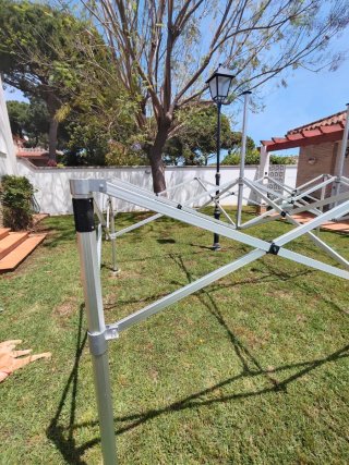 Carpa blanca plegable