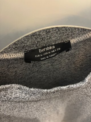 Jersey Bershka fino mujer gris