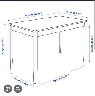 Mesa Ikea Escritorio/Cocina Madera y Metal
