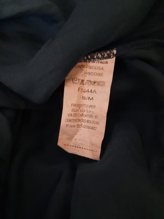 Vestito lungo Susy Mix verde petrolio viscosa S/M