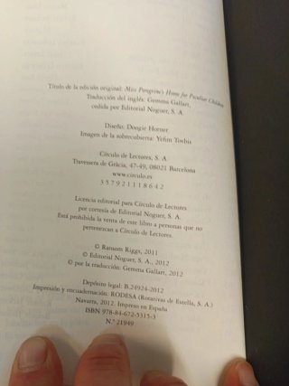 El hogar de Miss Peregrine para niños peculiares