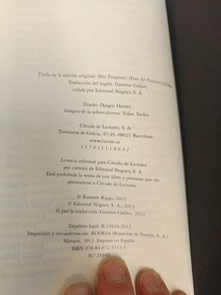El hogar de Miss Peregrine para niños peculiares