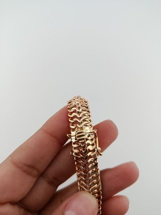 Pulsera escarabajo oro rojo