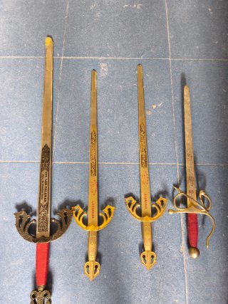 Lote de 6 espadas decorativas