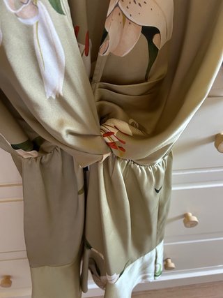 Vestido Zara Estampado Verde Talla S