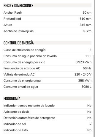 Lavavajillas Artica ALV6600DW Blanco