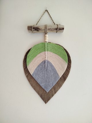 TAPICES de Hojas/Plumas macramé