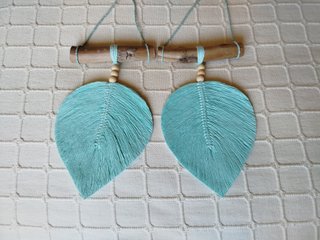 TAPICES de Hojas/Plumas macramé