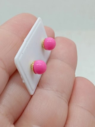 Pendientes vintage infantiles chapados en oro 18k