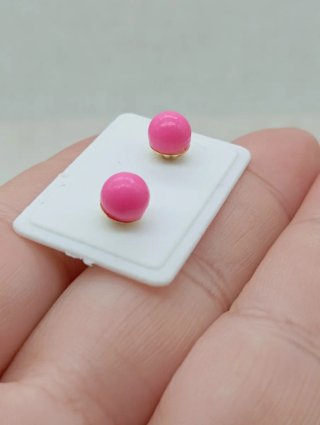 Pendientes vintage infantiles chapados en oro 18k