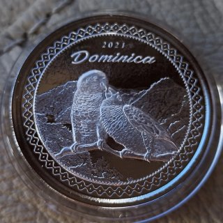 Onza pura plata Loros Sisserou Dominica 2021