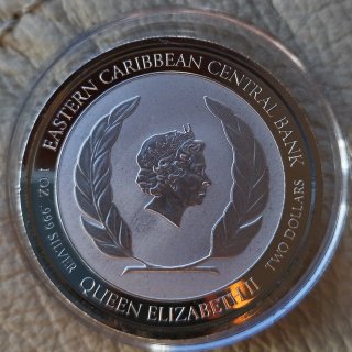 Onza pura plata Loros Sisserou Dominica 2021
