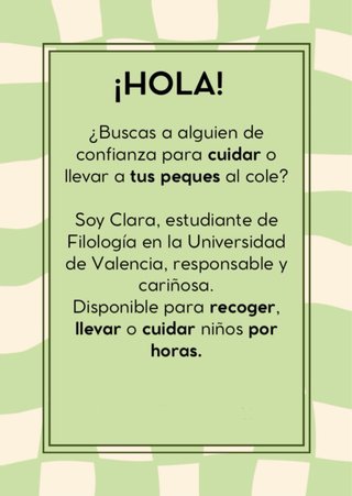 Niñera con experiencia