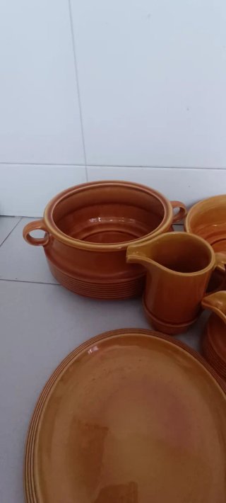 Vajilla Completa Cerámica Marrón