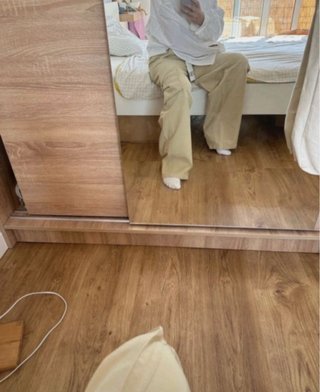 Zara Pantalones Cargo Beige