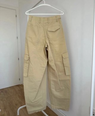 Zara Pantalones Cargo Beige