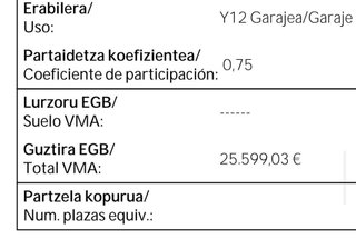 Garaje en venta en Alango en Getxo