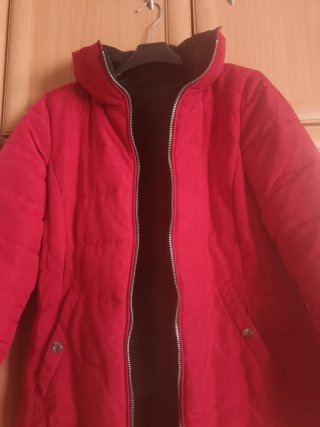 Plumas reversible rojo y negro