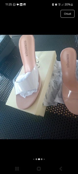 Sabot donna trasparente Tg 40