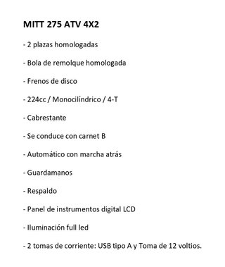 ATV MITT 275 2X4