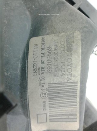 Toyota 23113367 faro der 8113002380 corolla 1.4 d