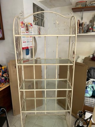Estantería forja con cristal