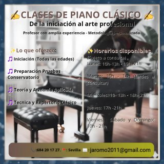 CLASES PARTICULARES DE PIANO A DOMICILIO