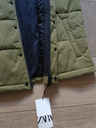 Chaleco Zara Verde Oliva Nuevo