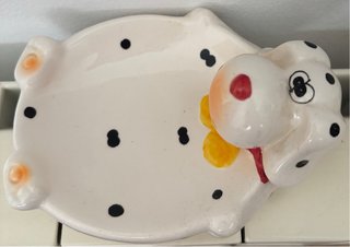 Set 2 figuras perro Dalmata cerámica