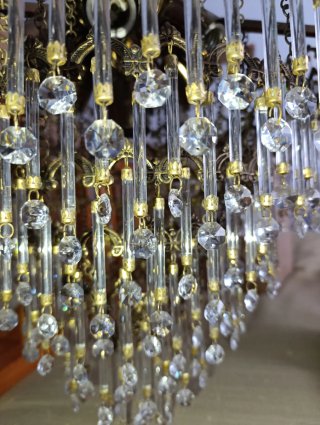 Lámpara elegante de cuarzo hialino ó cristal roca