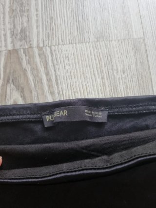 Top satén Pull&Bear negro