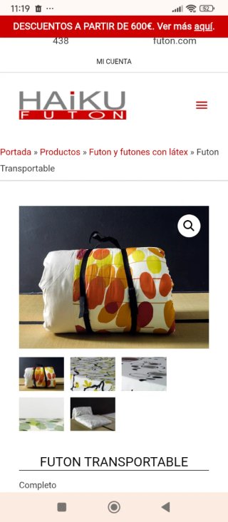 2 Futon giapponesi portatili Haiku, 190€ ciascuno, 100€
