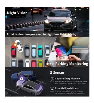 JC400P 4G WiFi Dashcam Monitor Remoto