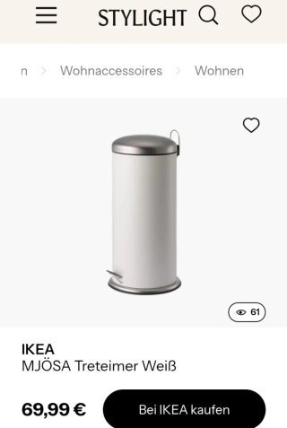 Cubo Basura/Papelera Pedal Ikea 30L