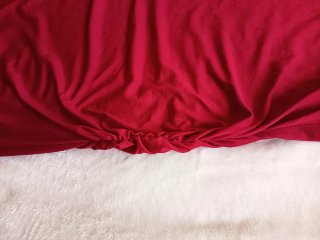 Vestido rojo con fruncido