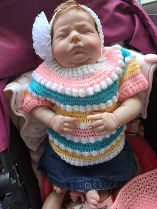 Jersey arcoíris crochet hecho a mano
