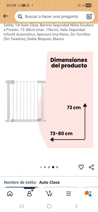 2 Barreras de seguridad Safety 1st y su extensione