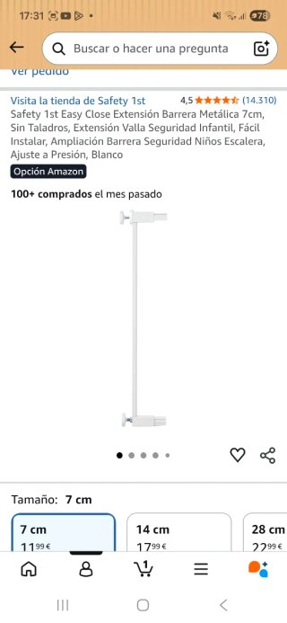 2 Barreras de seguridad Safety 1st y su extensione