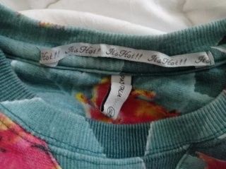 Felpa paricollo uomo con stampa floreale