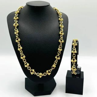 GARGANTILLA BOLAS DIAMANTADAS