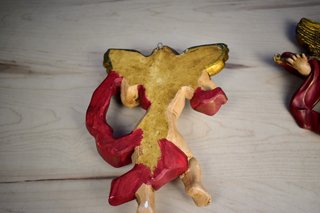 2 Angelitos Querubines Escayola Pintados Mano