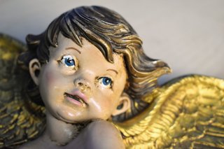 2 Angelitos Querubines Escayola Pintados Mano