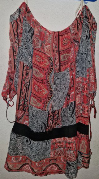 Blusa Estampada Multicolor con Cinturón