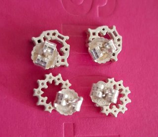 2 Pares Pendientes Aros Multicolor y Estrellas