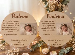 Recuerdo Bautizo Círculo Personalizado